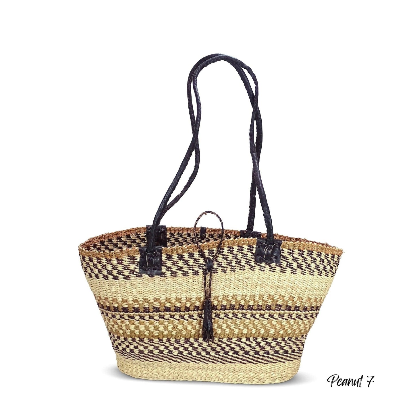 Ti-a Woven Goods - Shoulder Purse: Pecan- Patterns may vary