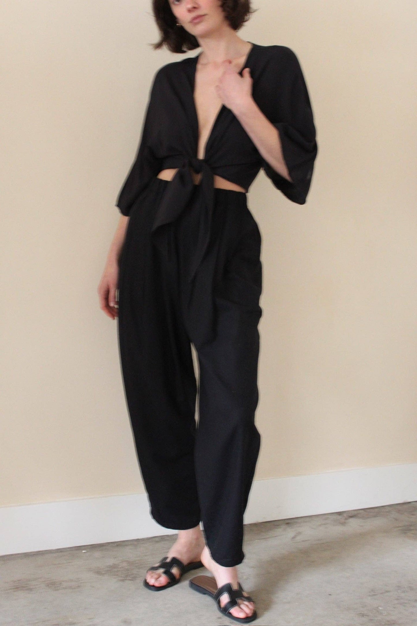 Na Nin - Lena Raw Silk Pant: Cream