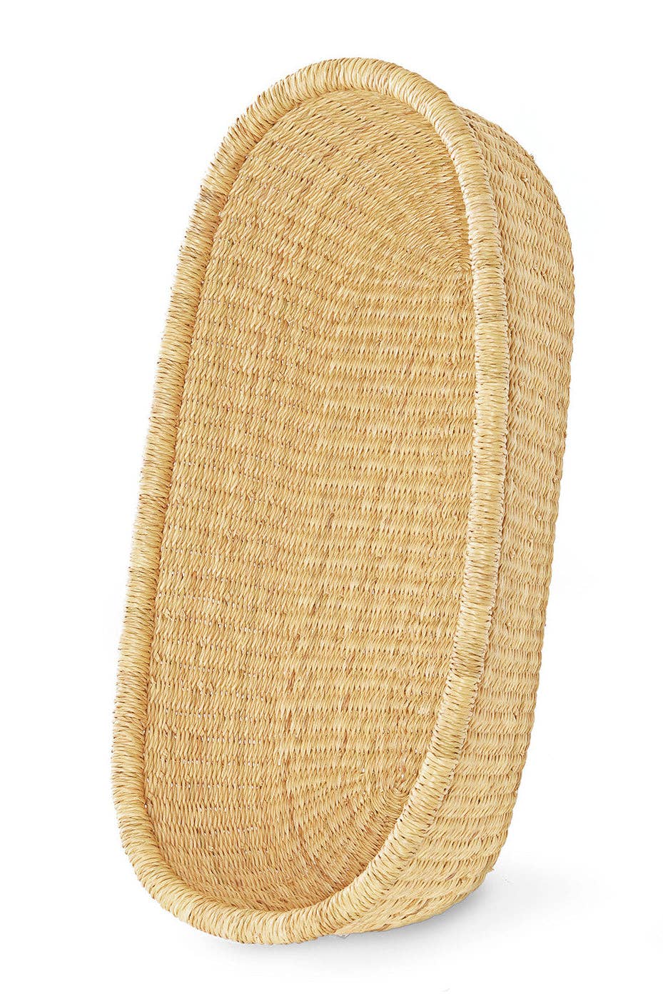 Swahili | AFRICAN MODERN - Oval Tabletop Storage Basket - Natural