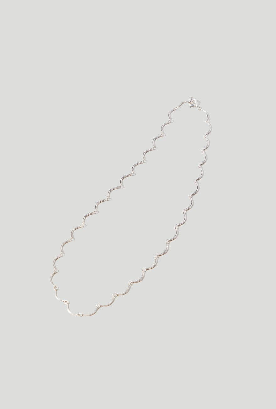 Maslo Jewelry - Scallop Necklace Silver