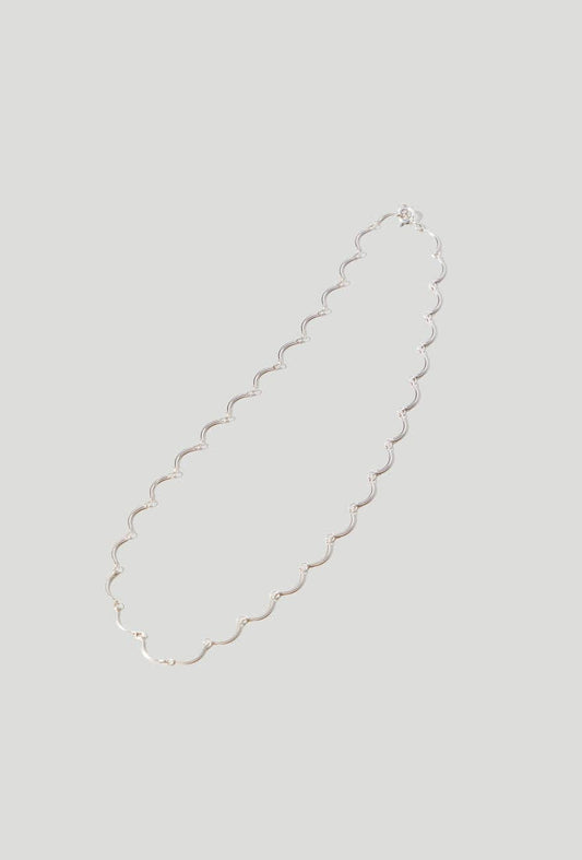 Maslo Jewelry - Scallop Necklace Silver