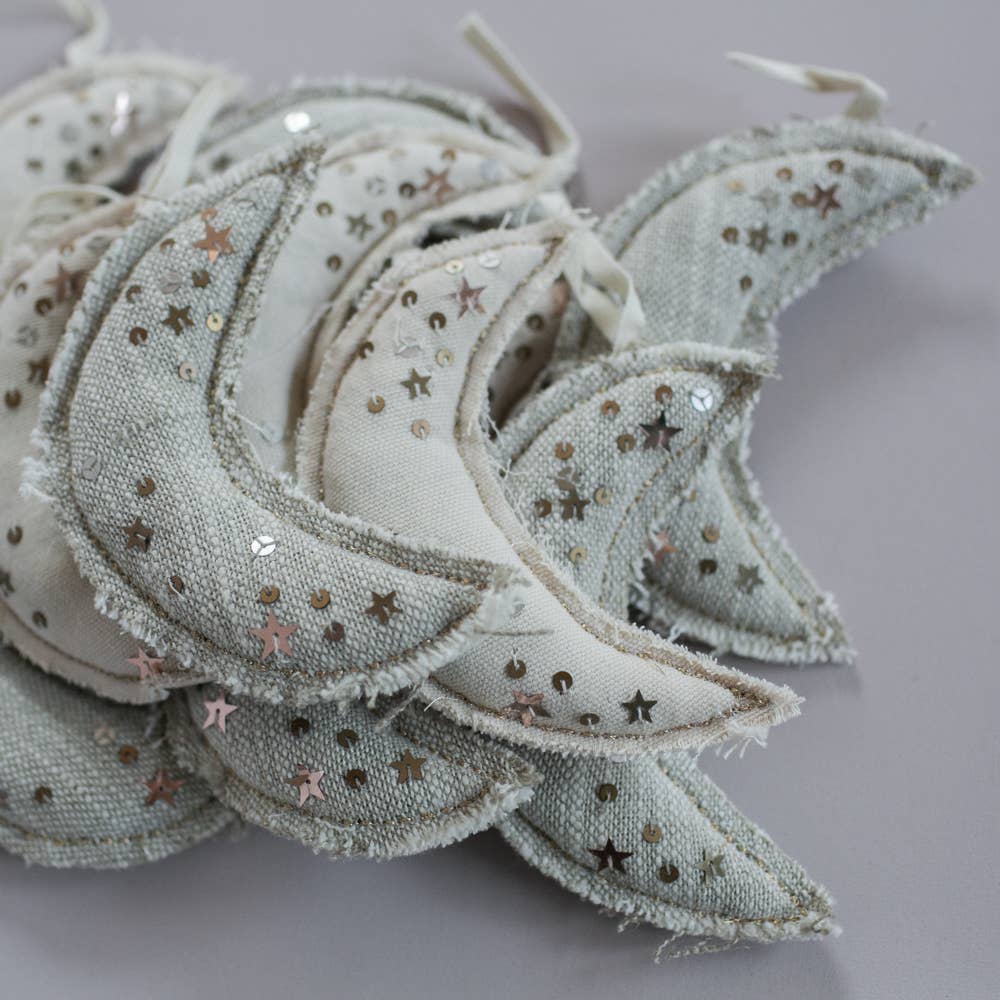 Metallic Confetti Moon Sachet/Ornament