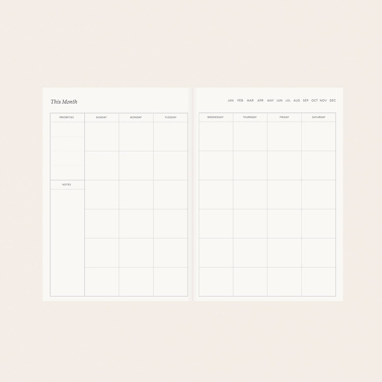 Botanica Paper Co. - GARDEN FLORA | LINEN-BOUND UNDATED PLANNER