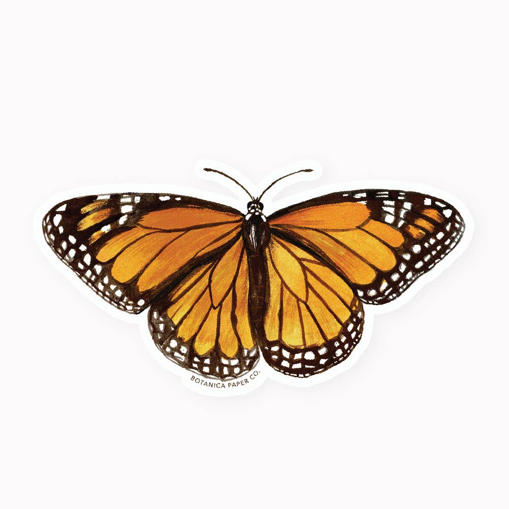 Botanica Paper Co. - MONARCH BUTTERFLY | CLEAR VINYL STICKER