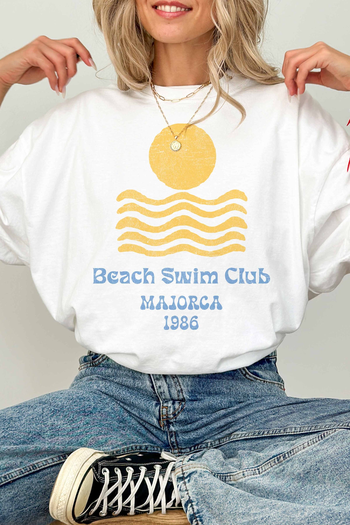BEACH SWIM CLUB MAJORCA OVERSIZED TEE