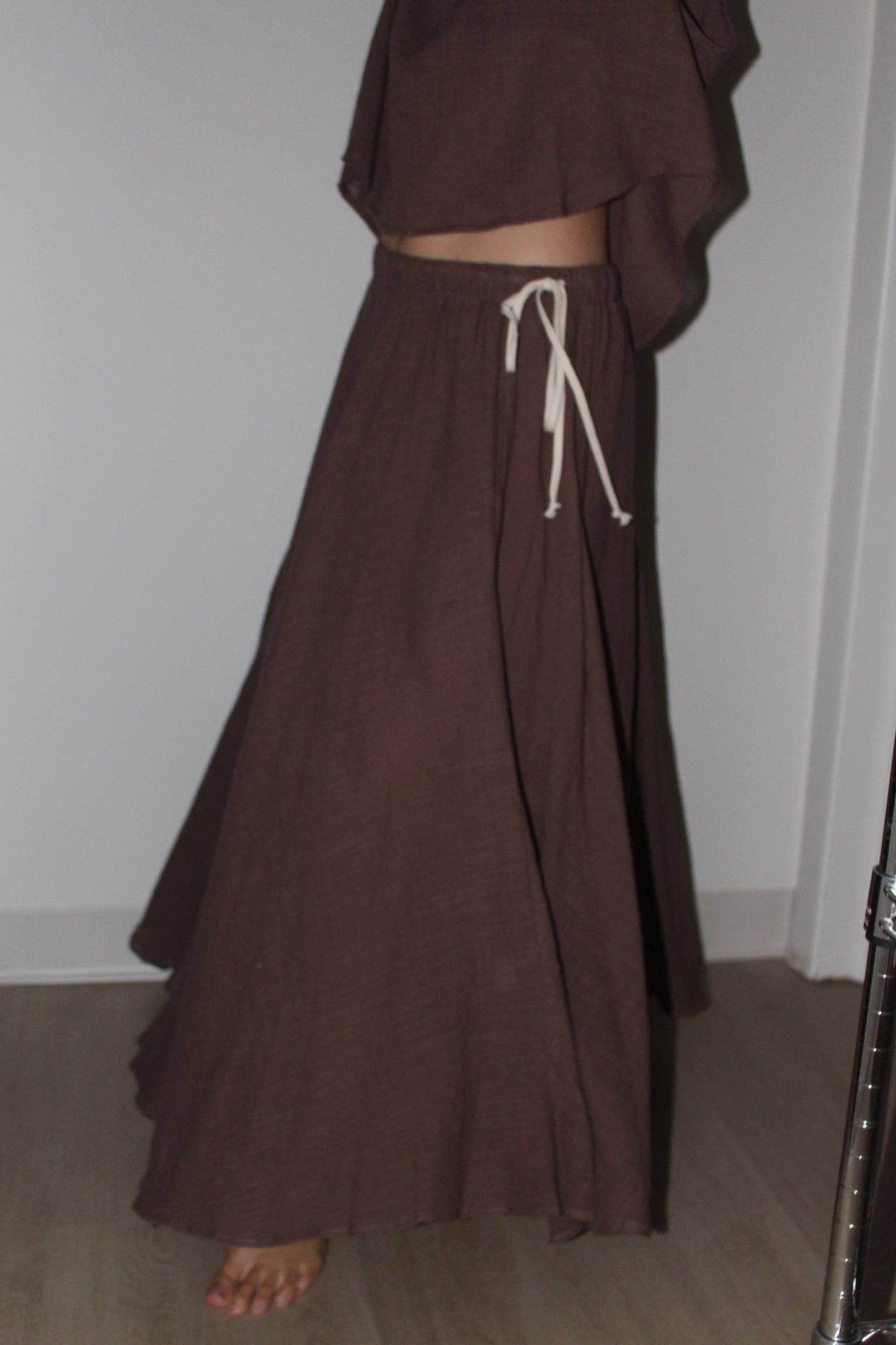 Na Nin - Laurel Cotton Gauze Skirt: Black