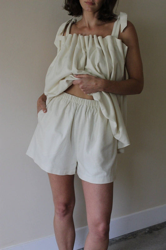 Na Nin - Dimitri Woven Silk Short in Natural