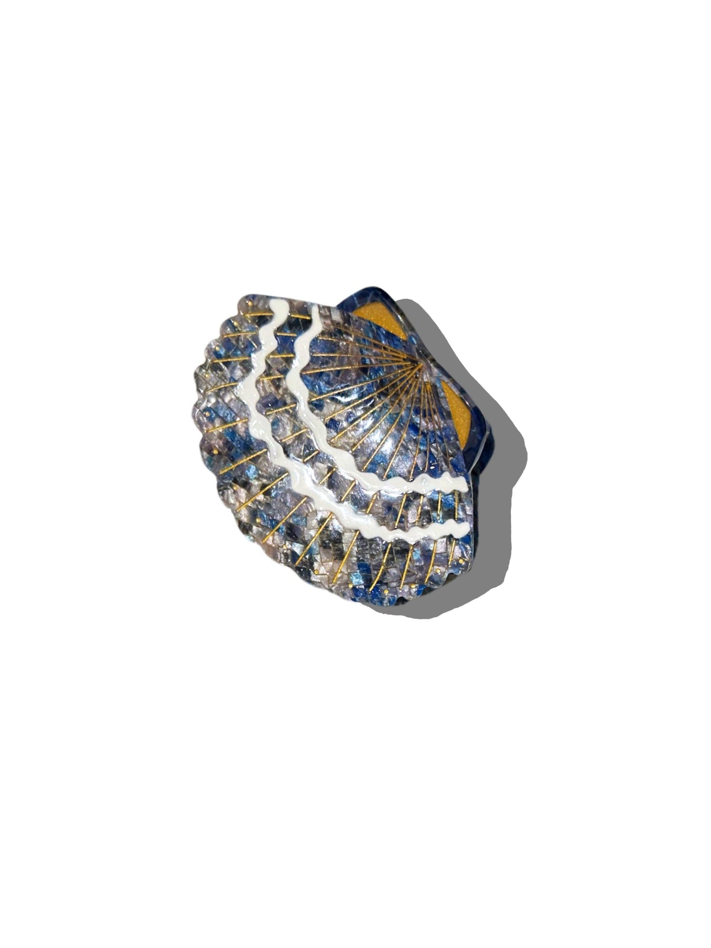 Solar Eclipse - Hand-painted Seashell Claw Hair Clip | Eco-Friendly: Mother of Pearl - Limited Edition
