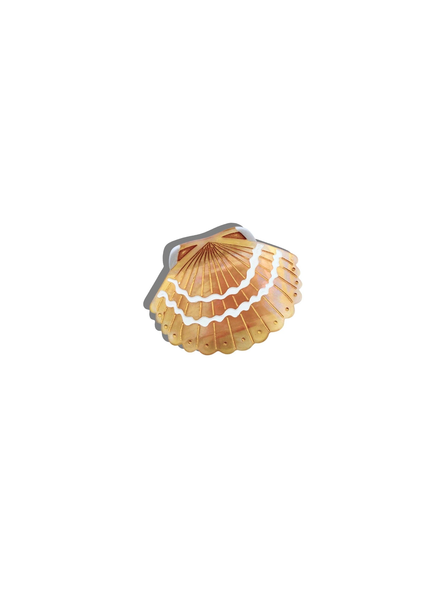 Solar Eclipse - Hand-painted Seashell Claw Hair Clip | Eco-Friendly: Mother of Pearl - Limited Edition