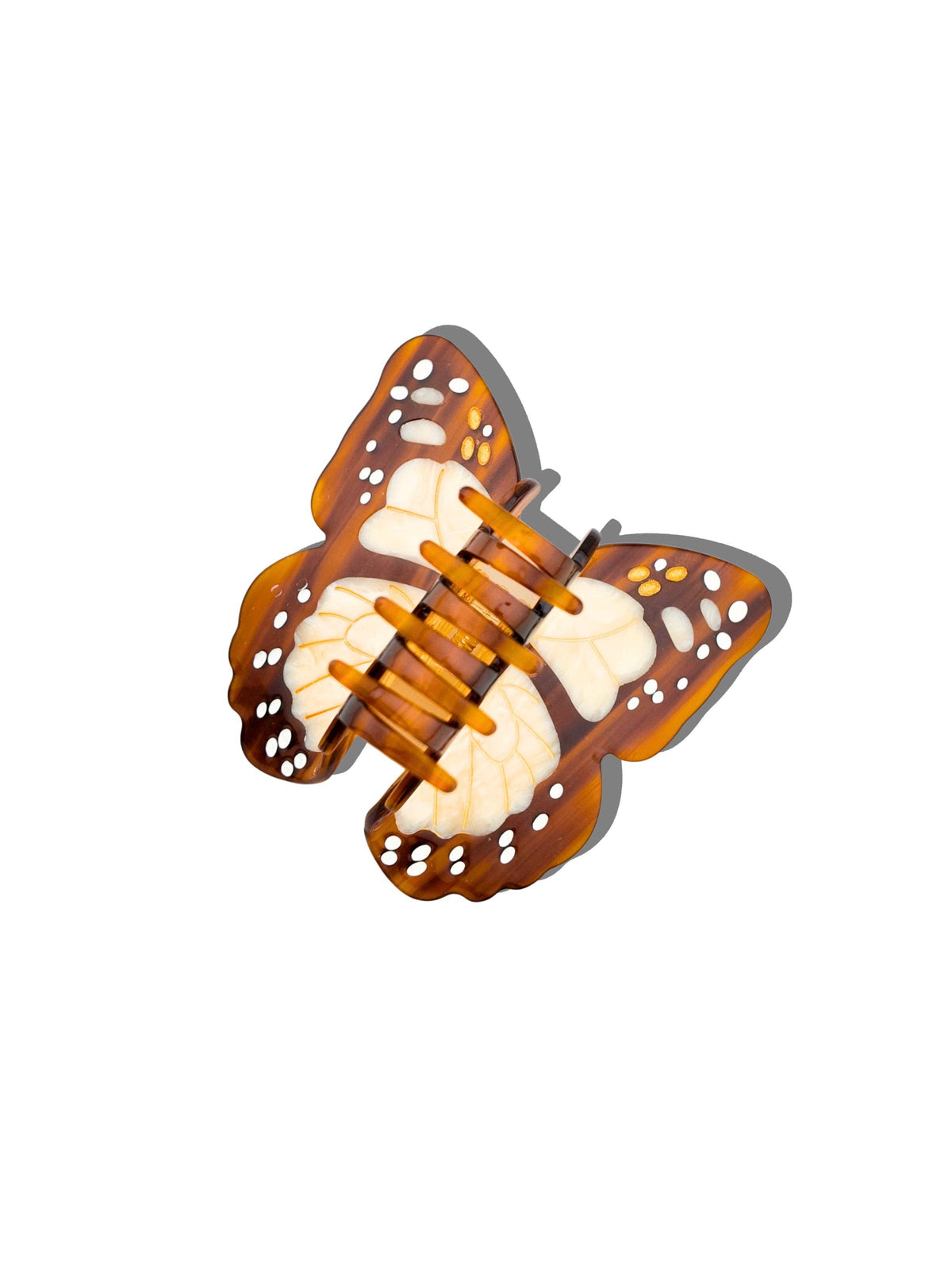 Solar Eclipse - Hand-painted Boho Monarch Claw Hair Clip | Eco-Friendly