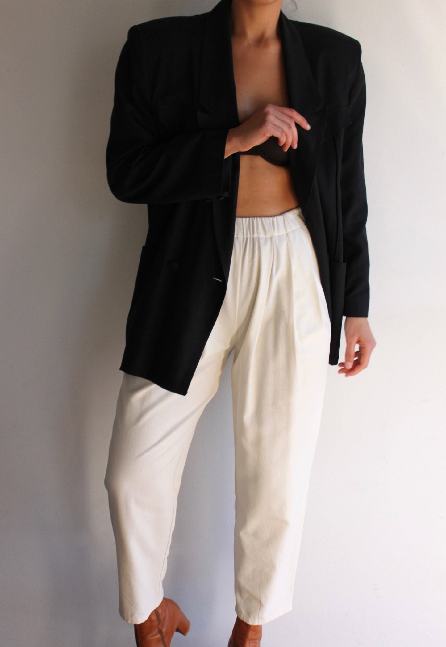 Na Nin - Lena Raw Silk Pant: Cream