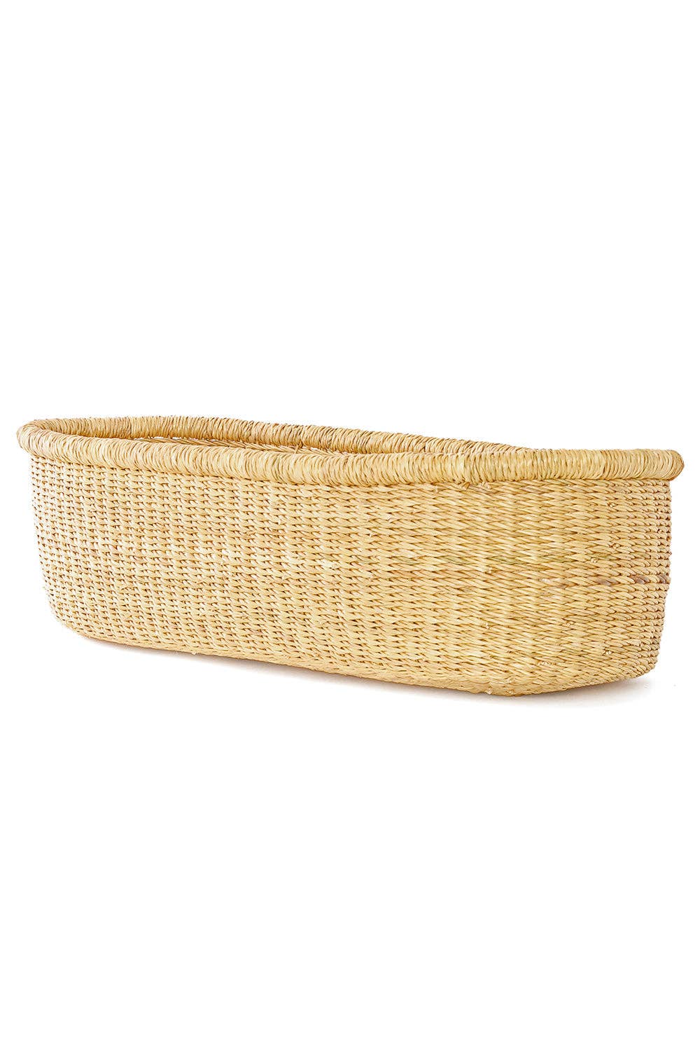 Swahili | AFRICAN MODERN - Oval Tabletop Storage Basket - Natural