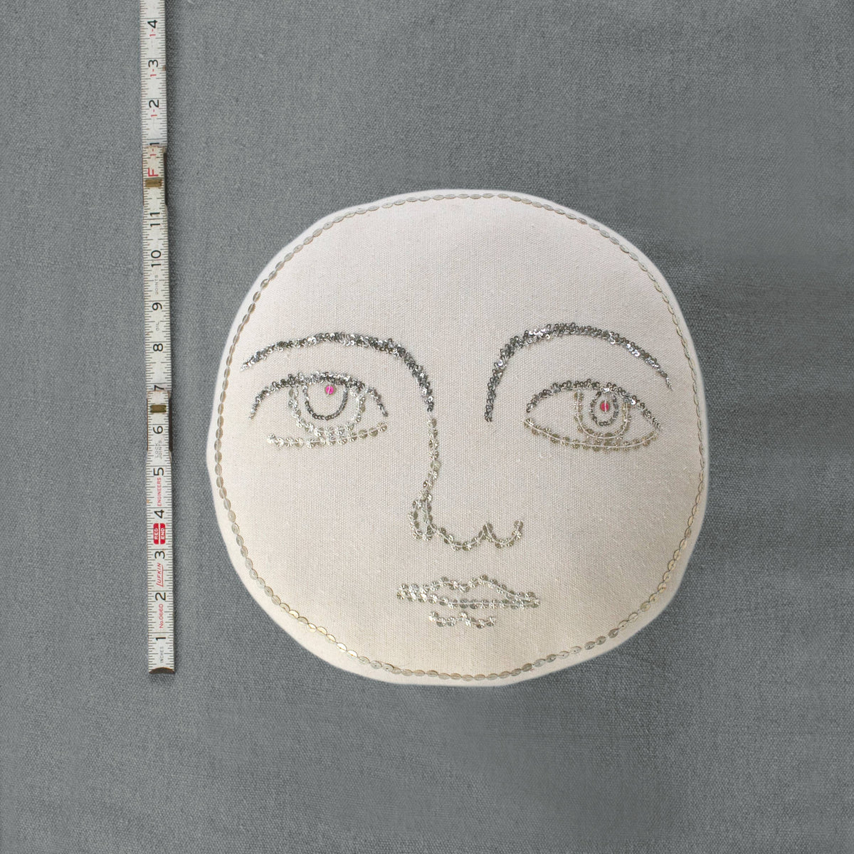 Full Moon Face Handmade Pillow