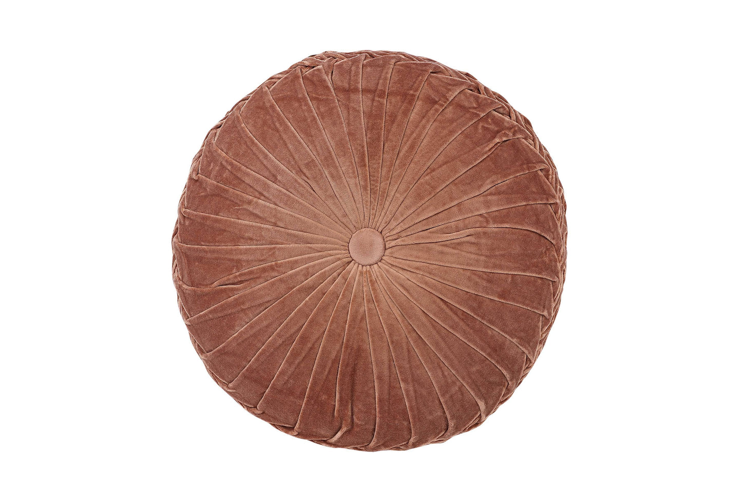 Casa Amarosa - Velvet Round Handmade Pillow, Mocha Brown - 16 Inch
