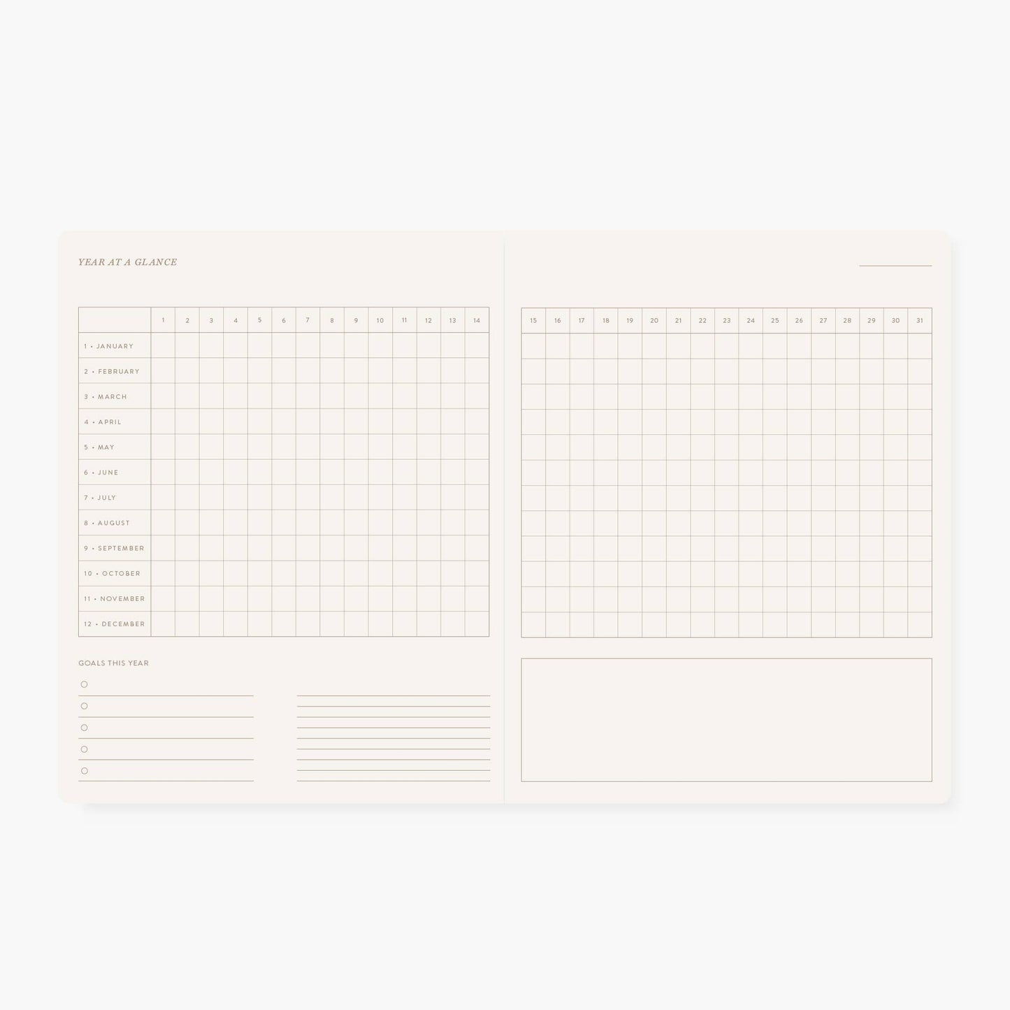 Botanica Paper Co. - BLUE FLORAL | UNDATED MONTHLY PLANNER