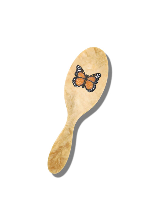 Solar Eclipse - Hand-painted Monarch Butterfly Amazing Hair Day Brush | Eco-Friendly