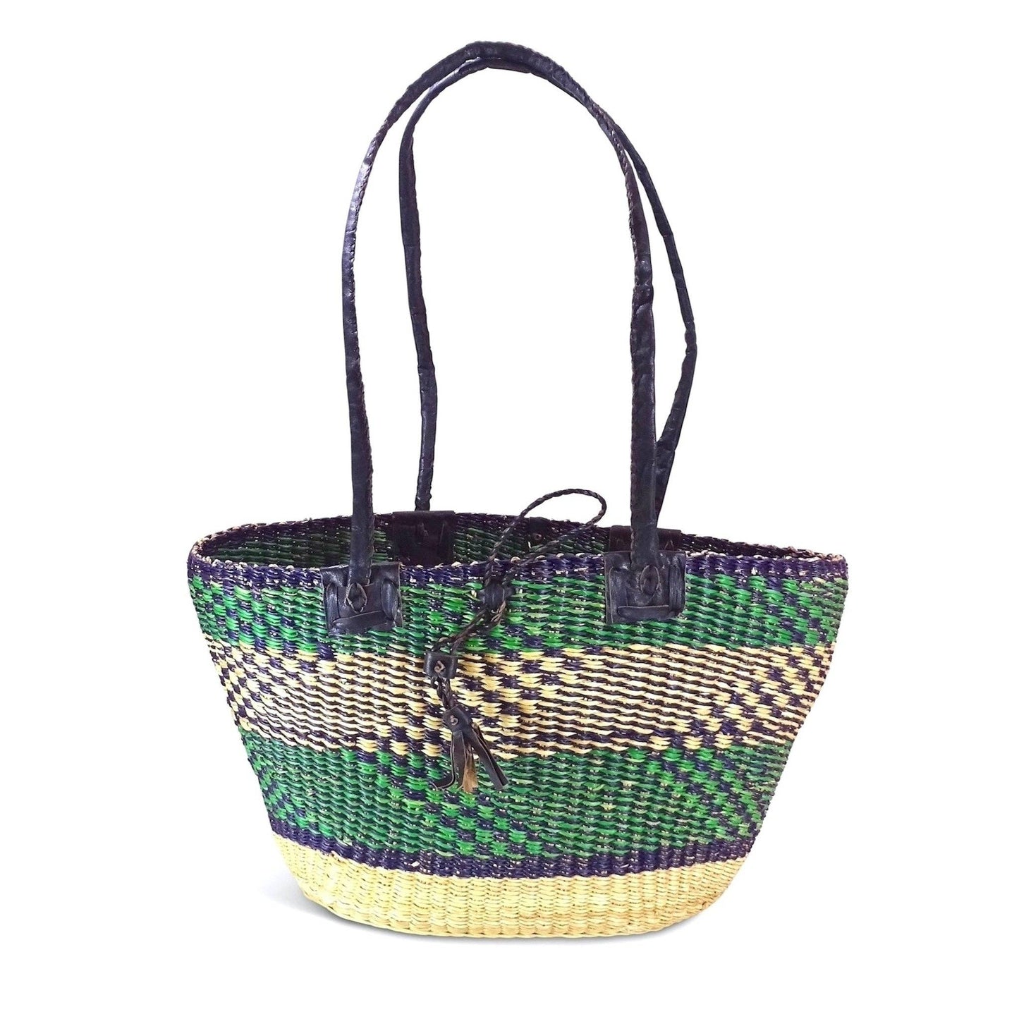Ti-a Woven Goods - Shoulder Purse: Peanut- Patterns may vary